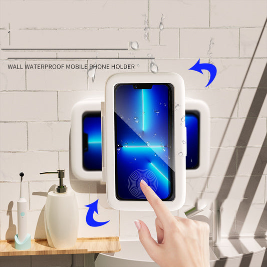 PRUEBAShower Phone Box Bathroom Waterproof Phone Case Seal Protection Touch Screen Mobile Phone Holder for Kitchen Handsfree Gadget
