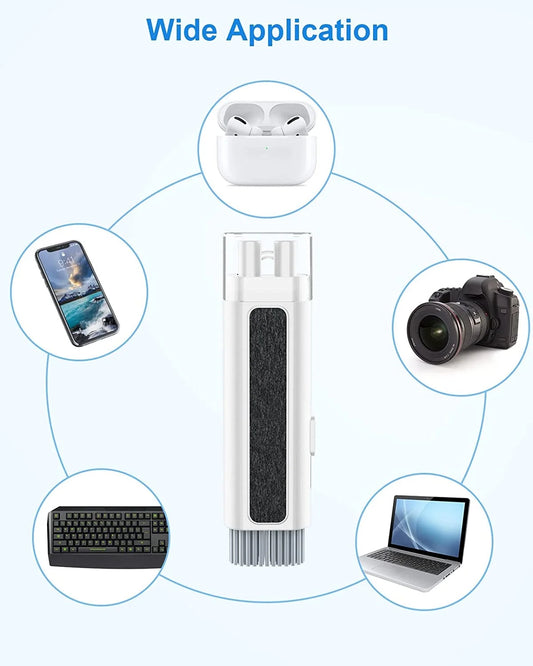 [8 in 1] Cleaner Kit for Airpod,Supfine Cleaning Pen with Brush for Airpods Pro,Multi-Function Cleaner Kit for Earbuds,Earphone,Ipod,Keyboard,Iphone,Ipad,Laptop(White)