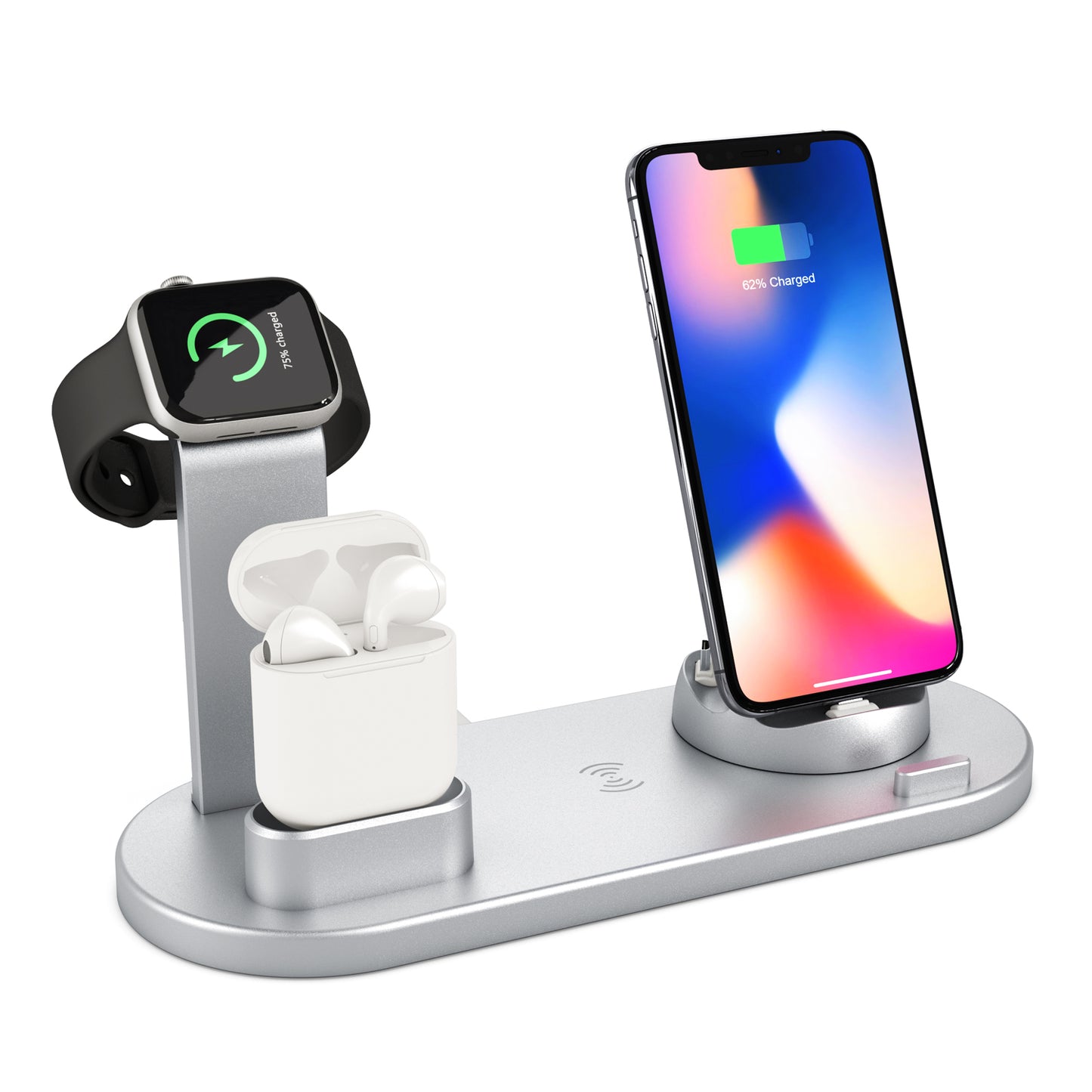 PRUEBAWireless Charger 4 in 1 Charging Station for Appleiwatch Series 8 7 I-Phone 15 14 13 12 Pro Airpods Pro 3 2 Charging Stand Dock