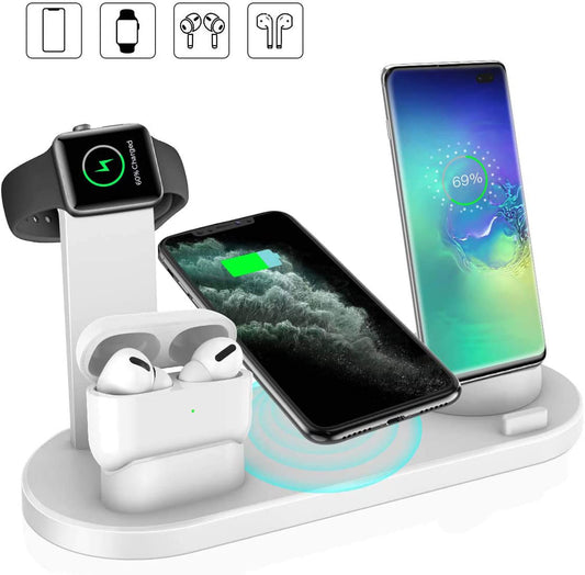 PRUEBAWireless Charger 4 in 1 Charging Station for Appleiwatch Series 8 7 I-Phone 15 14 13 12 Pro Airpods Pro 3 2 Charging Stand Dock