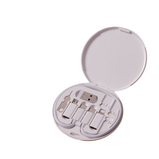 PRUEBAPortable Multifunction Data Cable Digital Storage Box Data Cable 60W Fast Charging Cable Five-In-One